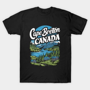 Cape Breton, Canadian Island. Retro T-Shirt